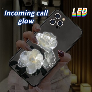 Mg เคสโทรศัพท์มือถือ LED ลายดอกคามิเลีย สําหรับ Huawei P30pro P50pro P40pro+ Honor50pro nova11pro mate50Pro 30Epro nova7se 8se mate40Pro HonorX7 X8 70Pro