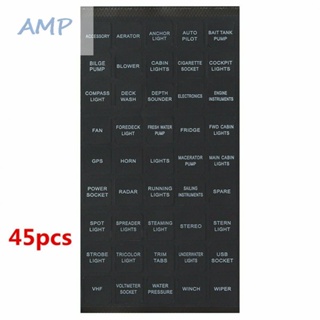 ⚡READYSTOCK⚡45x Instrument Board Fuse Box Decal Switch Labels Panel Sticker For Boat Van  .