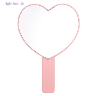 Rightfeel.th กระจกแต่งหน้า แบบมือถือ พร้อมที่จับ สําหรับร้านตัดผม 1 ชิ้น