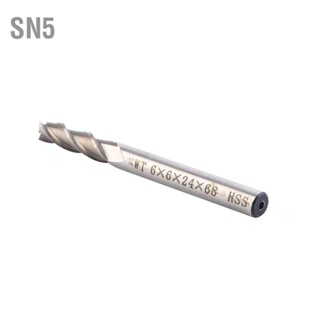 SN5 3 ฟลุต HSS &amp; อะลูมิเนียมเสริม 6 มม. หัวกัดดอกกัด CNC Bit Extended