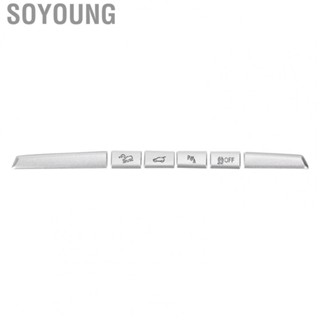 Soyoung Driving Button  Trim 6PCS Elegant Appearance Easy Installation Silver