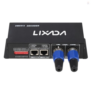 Lixada DMX512 ตัวถอดรหัสควบคุมไฟ LED 4 ช่อง 4CH*4A RGBW DC12V-24V