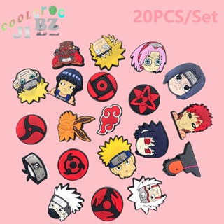 20 ชิ้น / เซต Jibbitz ชุดสําหรับ Crocs Crocs Accessoreis Naruto Series อุปกรณ์เสริมรองเท้า รองเท้า ดอกไม้ Jibbitz ชุด PVC กาวนุ่ม ตกแต่งสวน รองเท้าเด็ก ของขวัญ