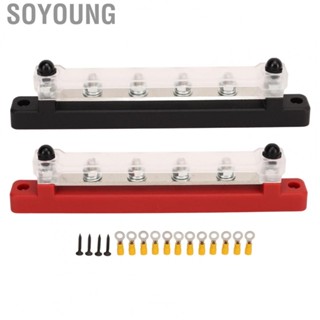 Soyoung Power Terminal Block  Bus Bar Black Red Heat Resistant Reasonable Storage High Current for Marine Boat System