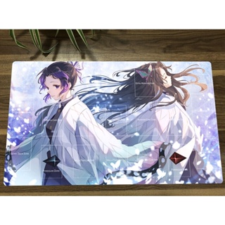 แผ่นรองเมาส์ Kimetsu no Yaiba Yugioh Playmat Kochou Kanae Kochou Shinobu CCG TCG Game Mat 55