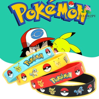 TAYLOR2PV เครื่องประดับ สร้อยข้อมือ จี้รูปโปเกม่อน Bulbasaur Charmander Squirtle Pikachu