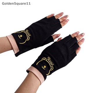 Goldensquare ถุงมือเปิดนิ้วเท้า ป้องกันรังสีอัลตราไวโอเลต สําหรับทําเล็บเจล UV