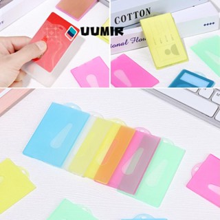 UUMIR  10 ชิ้น เคสพลาสติกใส ใบรับรอง ใบรับรอง กระเป๋าสตางค์ ขนาดเล็ก กระเป๋าใส่บัตรประจําตัว กระเป๋าบัตรเครดิต