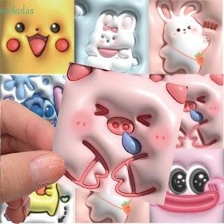 NICKOLAS สติกเกอร์ขยาย ลายอนิเมะ Kawaii 3D สําหรับติดตกแต่งสมุด แล็ปท็อป กีตาร์ กระเป๋าเดินทาง DIY 62 ชิ้น