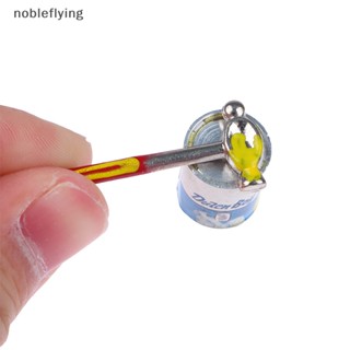 Nf โมเดลถังสีโลหะ ขนาดเล็ก 1:12 พร้อมค้อน สําหรับตกแต่งบ้านตุ๊กตา nobleflying