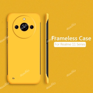 เคสโทรศัพท์มือถือ PC แข็ง ผิวด้าน ไร้กรอบ กันกระแทก สําหรับ Realme 11 Pro Plus Pro+ 5G 2023 Realme11 11Pro 11Pro+