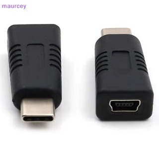 Maurcey อะแดปเตอร์สายเคเบิล Mini USB ตัวเมีย เป็น Type C ตัวผู้ T Type ตัวเมีย เป็นสายเคเบิลข้อมูล TH