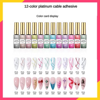 ชุดแปรงทาเล็บเจล 12 สี สําหรับตกแต่งเล็บ DIY