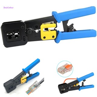 Doublebuy RJ45 เครื่องมือจีบสายเคเบิลอีเธอร์เน็ต สําหรับ 6P 8P Cat5 Cat5e Cat6 RJ11 RJ1