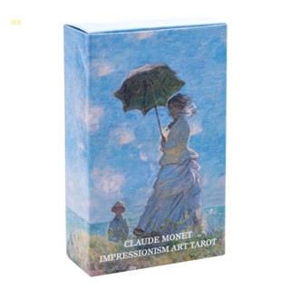Sun ไพ่ทาโรต์ Clau de Monet Fortune สําหรับผู้เริ่มต้น 78 ชิ้น