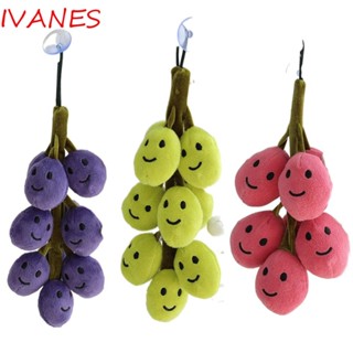 IVANES ตุ๊กตาผลไม้ สีแดง สีม่วง สีเขียว ของเล่นสําหรับเด็ก