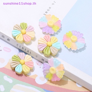 Sunshop สติกเกอร์เรซิ่น รูปการ์ตูนแก้วน้ํา ดอกไม้ กันฝน ขนาดเล็ก สีเรืองแสง DIY สําหรับตกแต่งโทรศัพท์มือถือ 2 ชิ้น