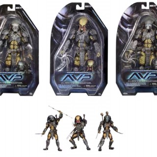 โมเดลฟิกเกอร์ Neca Predator AVP Jagged รุ่น 14 Wave 14th Generation Cat Face Celtic Scar ขนาด 23 ซม.