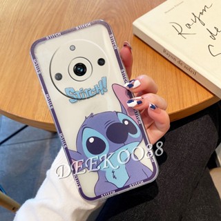 เคสโทรศัพท์มือถือแบบนิ่ม TPU ใส กันรอยกล้อง ลายการ์ตูน สีฟ้า สําหรับ Realme 11 Pro+Plus 5G C53 NFC 4G Realme11Pro+