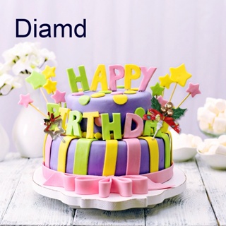 Diamd พวงหรีดคริสต์มาส กลิตเตอร์ สําหรับตกแต่งเค้ก คัพเค้ก DIY 10 ชิ้น