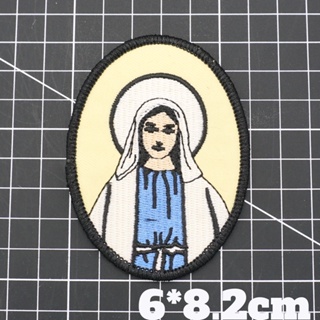 【Customized 】แผ่นแพทช์เวลโคร ลายตราสัญลักษณ์ Virgin Mary Morale 3D สําหรับตกแต่งเสื้อแจ็กเก็ตยีน กระเป๋าเป้สะพายหลัง