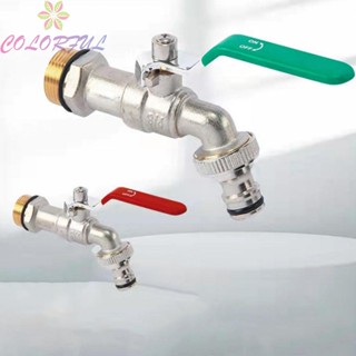 【COLORFUL】Faucet Rust Frost Proof 1/2" 1pcs 3/4" Black Blue Brass For Garden Green