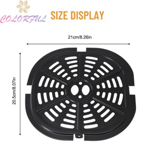 【COLORFUL】Air Fryer Basket 21*20.5*0.6cm Air Fryer Accessories Steaming Plate High Quality