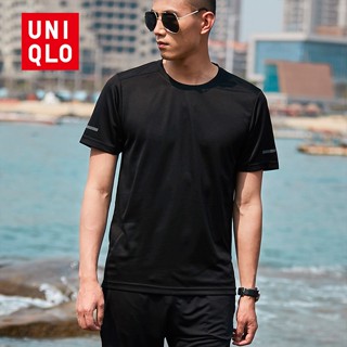 Uni..qlo เสื้อยืดคอกลม แขนสั้น ระบายอากาศ ใส่สบาย เป็นมิตรกับผิว เหมาะกับฤดูร้อน สําหรับผู้ชาย [L-8XL] 2023