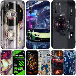 เคสโทรศัพท์มือถือ ซิลิโคนนิ่ม Tpu ลายแมวเกมเกิร์ล สีดํา สําหรับ Motorola Moto G71 5G Moto G71 5G MotoG71