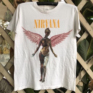 เสื้อยืดแขนสั้น ทรงหลวม ลาย NIRVANA NIRVANA Angel สไตล์เรโทร สําหรับผู้ชาย และผู้หญิง