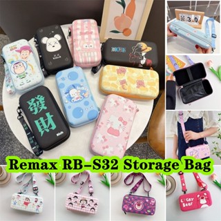 【Ĕĕ】กระเป๋าเก็บหูฟัง ลายการ์ตูน แบบพกพา สําหรับ Remax RB-S32 Remax RB-S32