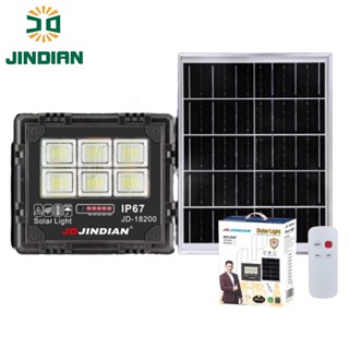 JD JINDIANโคมไฟสปอร์ตไลท์ โซล่าเซลล์ 100W 200W 300W 500W ไฟพลังงานแสงอาทิตย์ แสดงสถานะแบตเตอรี่ SOLAR LIGHT Spotlight