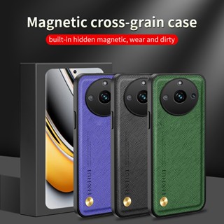 For oppo Realme 11 Pro+ realmi11 Plus 6.7" 5G RMX3740 Shockproof Cover Luxury Leather Cross pattern Casing Magnetic shell