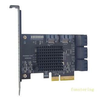 Fun การ์ดต่อขยาย PCIe 8 พอร์ต SATA3 0