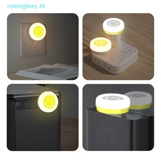 Remitglory ใหม่ โคมไฟกลางคืน LED รูปหน้ายิ้ม ขนาดเล็ก ชาร์จ USB สําหรับตั้งแคมป์กลางแจ้ง TH