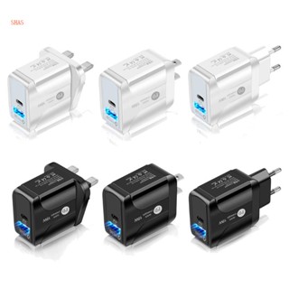 Shas EU US UK QC3 0 18w ที่ชาร์จโทรศัพท์มือถือ USB ชาร์จเร็ว สารหน่วงไฟ Porta