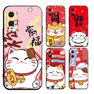 OPPO RENO 8T 4G 5G RENO 7 7Z RENO 6Z 6PRO เคสโทรศัพท์มือถือแบบนิ่ม ลายแมวนําโชค สไตล์จีน สําหรับ