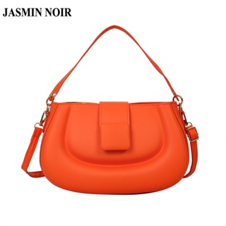 Jasmin NOIR กระเป๋าสะพายไหล่ กระเป๋าถือ หนัง PU แต่งสายโซ่คล้อง สไตล์เรโทร สําหรับสตรี