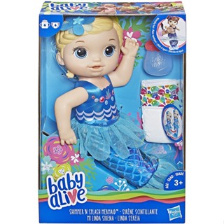 Baby alive Shimmer N Splash ตุ๊กตาผมนางเงือก สีบลอนด์ e3693 baby alive Shimmer N Splash Y0ZL