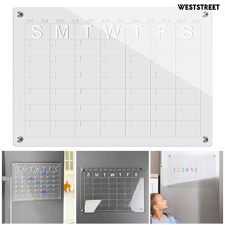 Weststreet ic ปฏิทินอะคริลิค แบบแห้งเร็ว เขียนลื่น สําหรับตู้เย็น