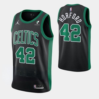 เสื้อกีฬาบาสเก็ตบอล ลายทีม Boston Celtics NBA 2021-22 #42 เสื้อกีฬาแขนสั้น ลายทีม Al Jerseys Horford Declaration สีดํา 825991