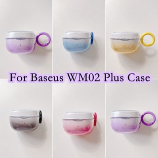 พร้อมส่ง!  เคสหูฟัง แบบนิ่ม ไล่โทนสี สําหรับ Baseus WM02 Plus WM02 Plus