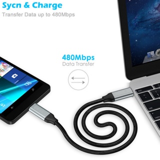 Rich2.br สายชาร์จ USB-c เป็น USB-c 5A 60W แบบถัก ชาร์จเร็ว