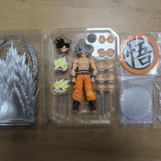 พร้อมส่ง โมเดลดราก้อนบอล Super Son Goku Free Extreme Will Gong SHF Extreme Wish Power ขยับได้ สีเงิน