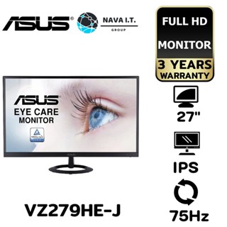 COINSคืน15%⚡FB9JMZV6⚡ ASUS MONITOR(จอมอนิเตอร์) VZ279HE-J MONITOR 27" รุ่น IPS FHD 75HZ ประกัน 3 ปี