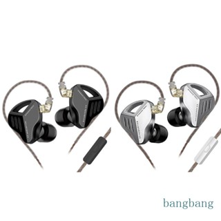 Bang 2023 KZ-ZVX หูฟังอินเอียร์ไดนามิก แบบมีสาย พร้อมไมโครโฟน สําหรับเล่นเกม ฟังเพลง โลหะ