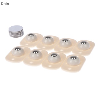 [Dhin] 8Pcs Self Adhesive Wheels Trash Can Caster 360° Rotation Storage Box Pulley COD