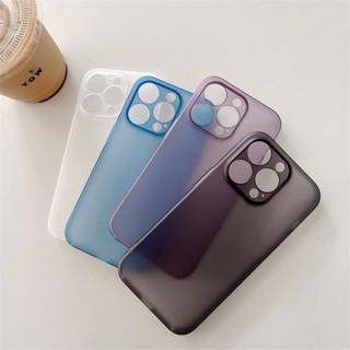 เคสป้องกันโทรศัพท์มือถือ PC แบบแข็ง บางพิเศษ สีพื้น สําหรับ Iphone 14proi 12Promax 13