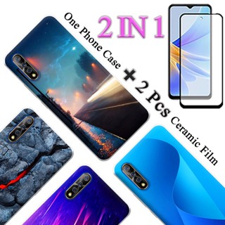 2 IN 1 VIVO S1 เคสโทรศัพท์ น่ารัก พร้อมหน้าจอเซรามิค โค้ง สองชิ้น