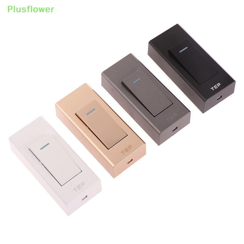 (Plusflower) 1 PC 1 Gang 2 Way Surface Mount Wire การติดตั้งข้างเตียงเปิด/ปิดควบคุมแผงโคมไฟโคมไฟติดผนังใหม่